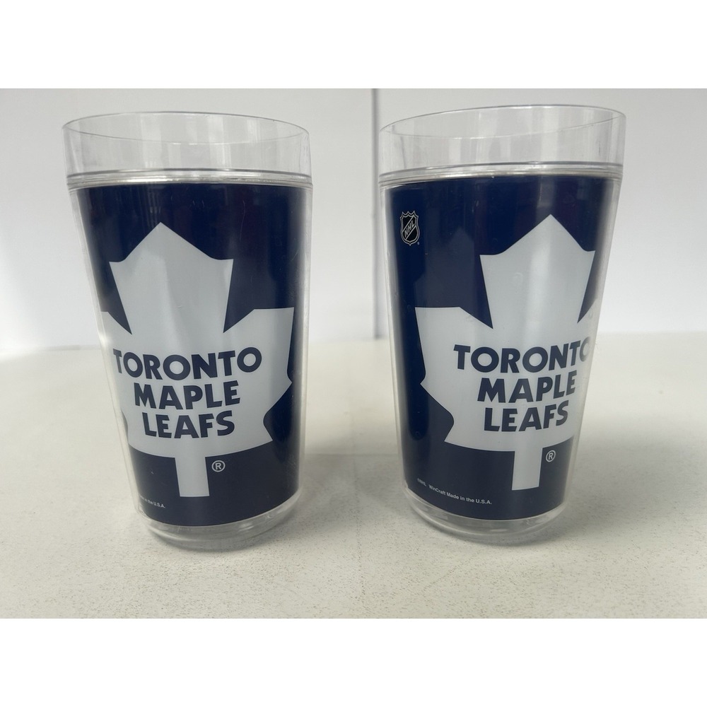 Vintage Toronto‎ Maple Leafs Thermo-Serv 24oz. TUMBLERS - Set Of 2